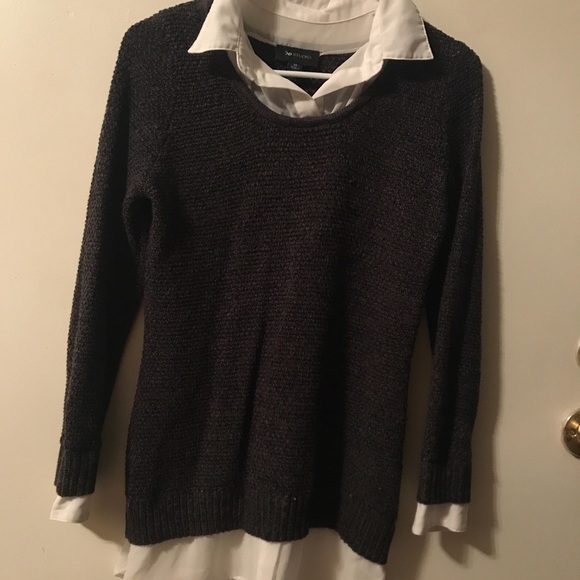 Sweater with collared shirt - Picture 1 of 3